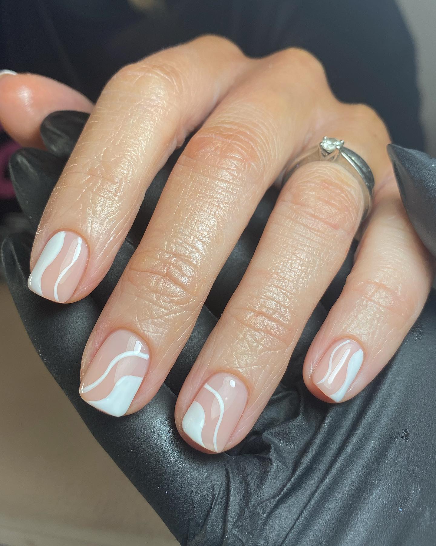 Glitter and chrome nail designs